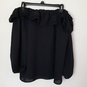 J Crew merchantile ruffle off shoulder blouse.
